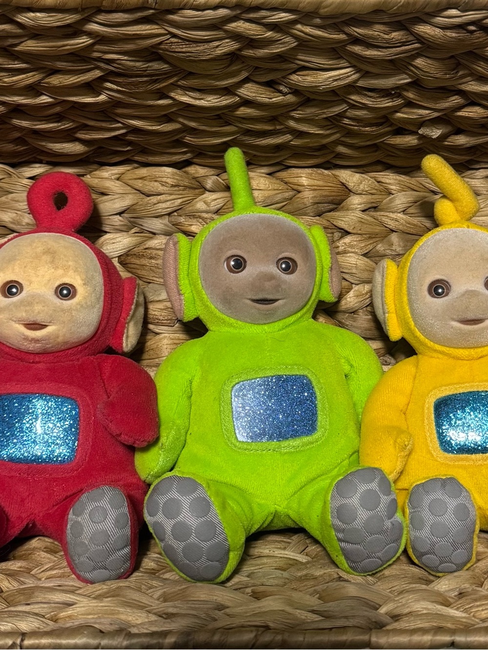 Plush Teletubby set of 3- Sparkle Screen